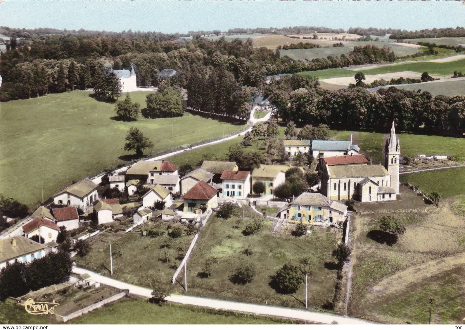 Isère : PALADRU - SAINT PIERRE : Vue Aérienne Panoramique : C.p.s.m. - Grand Format : Photo Véritable : - Paladru