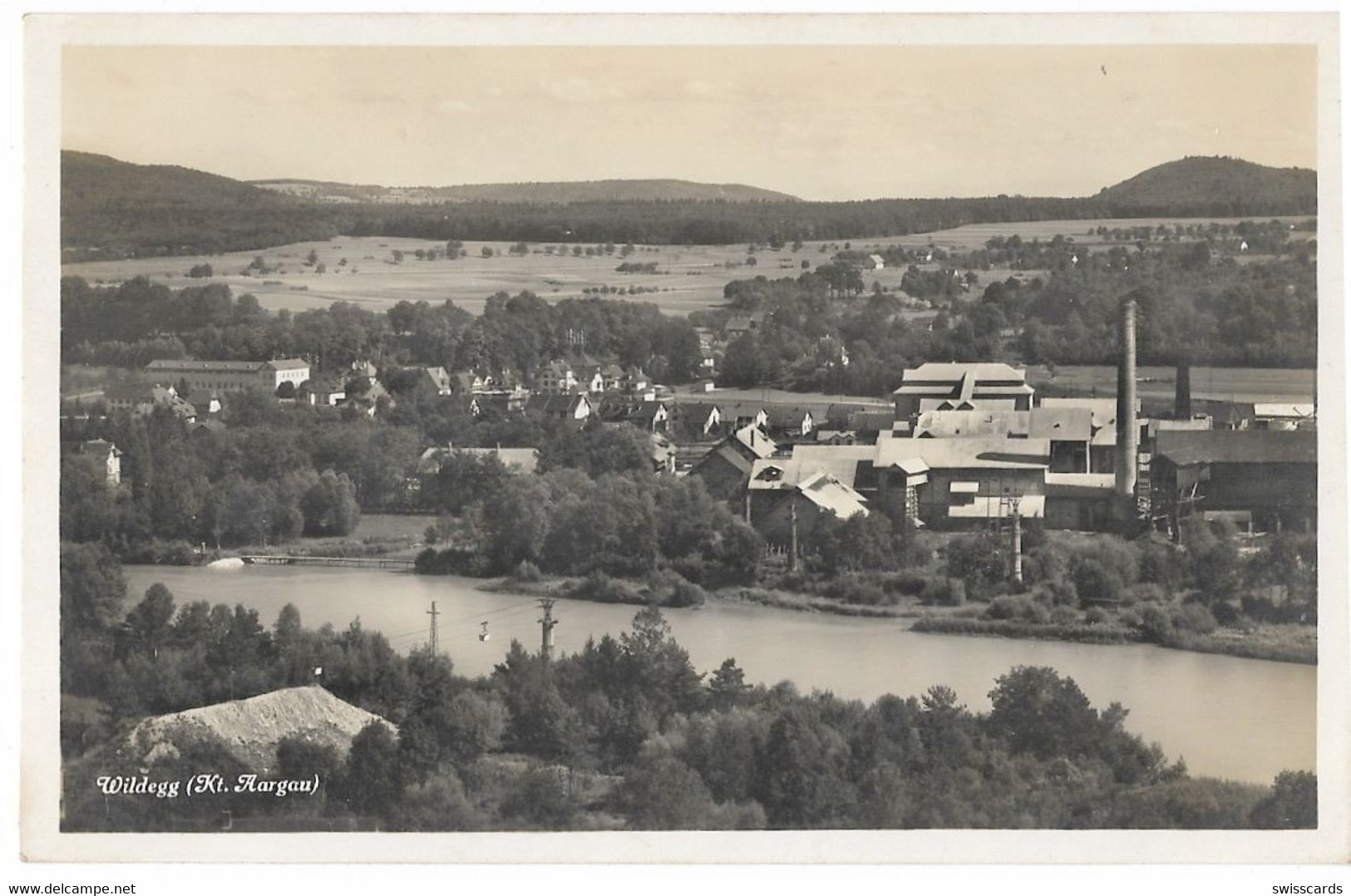 WILDEGG: Teilansicht Mit Fabrik 1930 - Wildegg