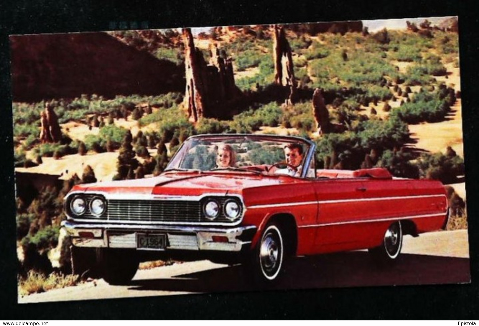 ► CHEVROLET Impala Convertible 1964  - Publicité Automobile Chevrolet   (Litho. U.S.A.) - American Roadside