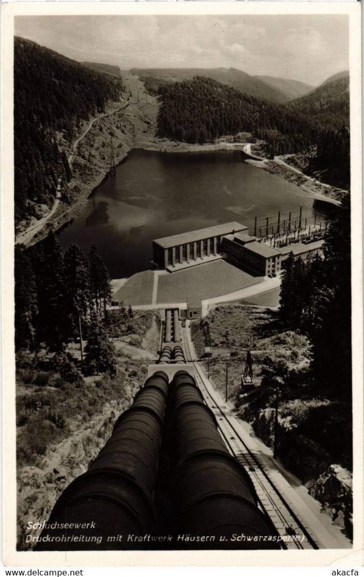 CPA AK Schluchsee Druckrohrleitung M Kraftwerk GERMANY (1019281) - Schluchsee