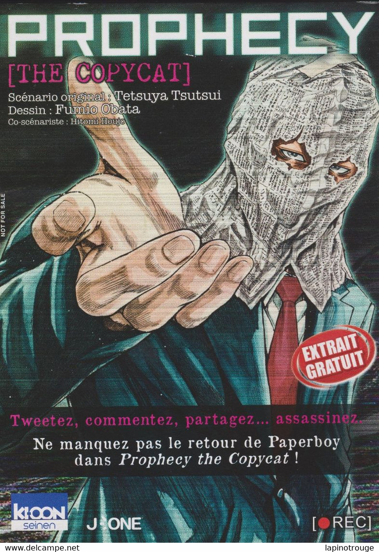 Livret Prophecy TSUTSUI Tetsuya Ki-Oon 2012 (Seinen - Produits Dérivés