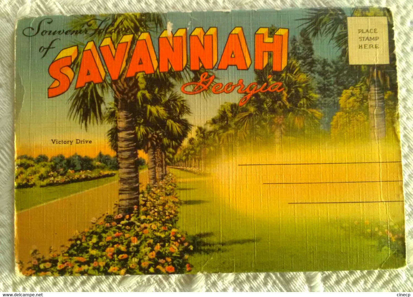 USA - CARNET SOUVENIR FOLDER OF SAVANNAH GEORGIA DEPLIANT ACCORDEON MULTI VUES - Savannah