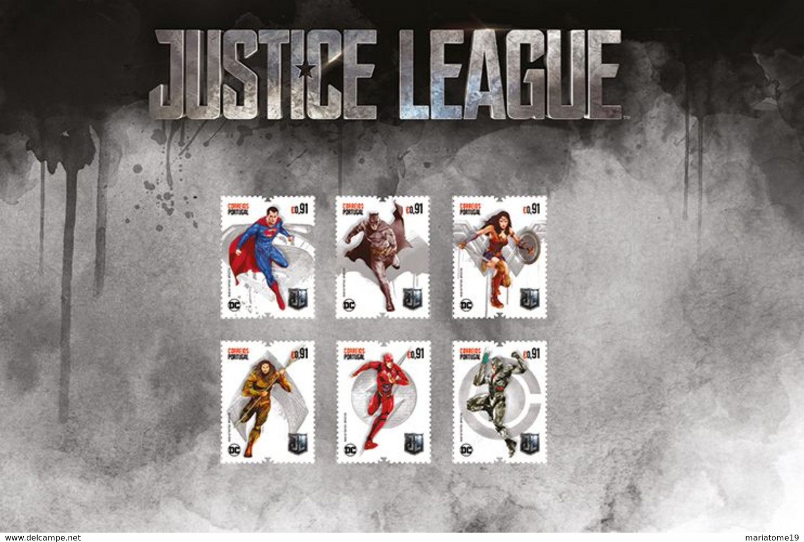 Coffret Justice League - édition Portugal (timbres + Bloc) - 2020 - Lotes & Colecciones