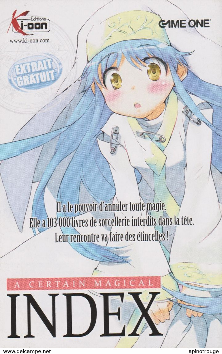 Livret A Certain Magical Index KOGINO Chuya Ki-Oon 2012 (Shonen - Produits Dérivés