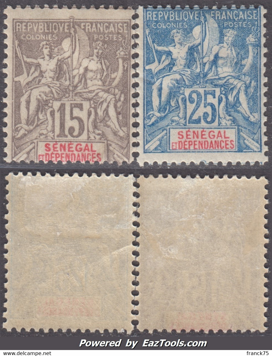 Senegal Dallay N° 23 Et 24 Neufs * TB (cote 65€) - Unused Stamps