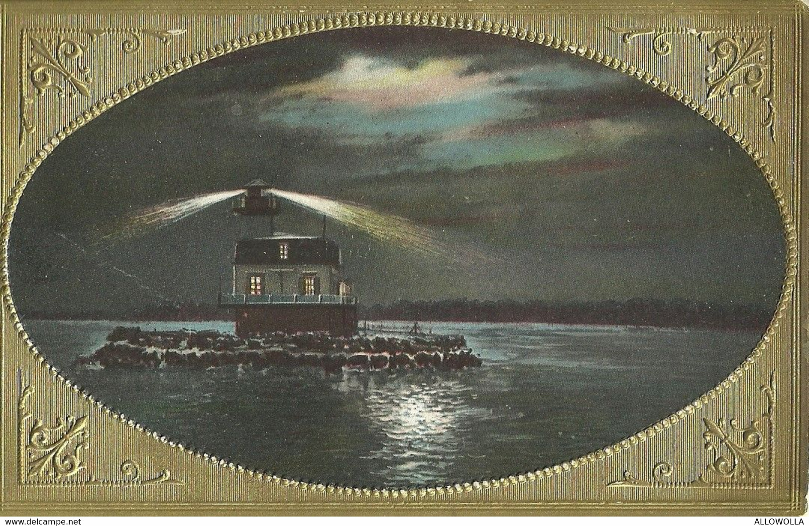 10578 "PENFIELD REEF LIGHT-FAIRFIELD-CONNECTICUT"-VERA FOTO -CART SPED 1909 - Bridgeport