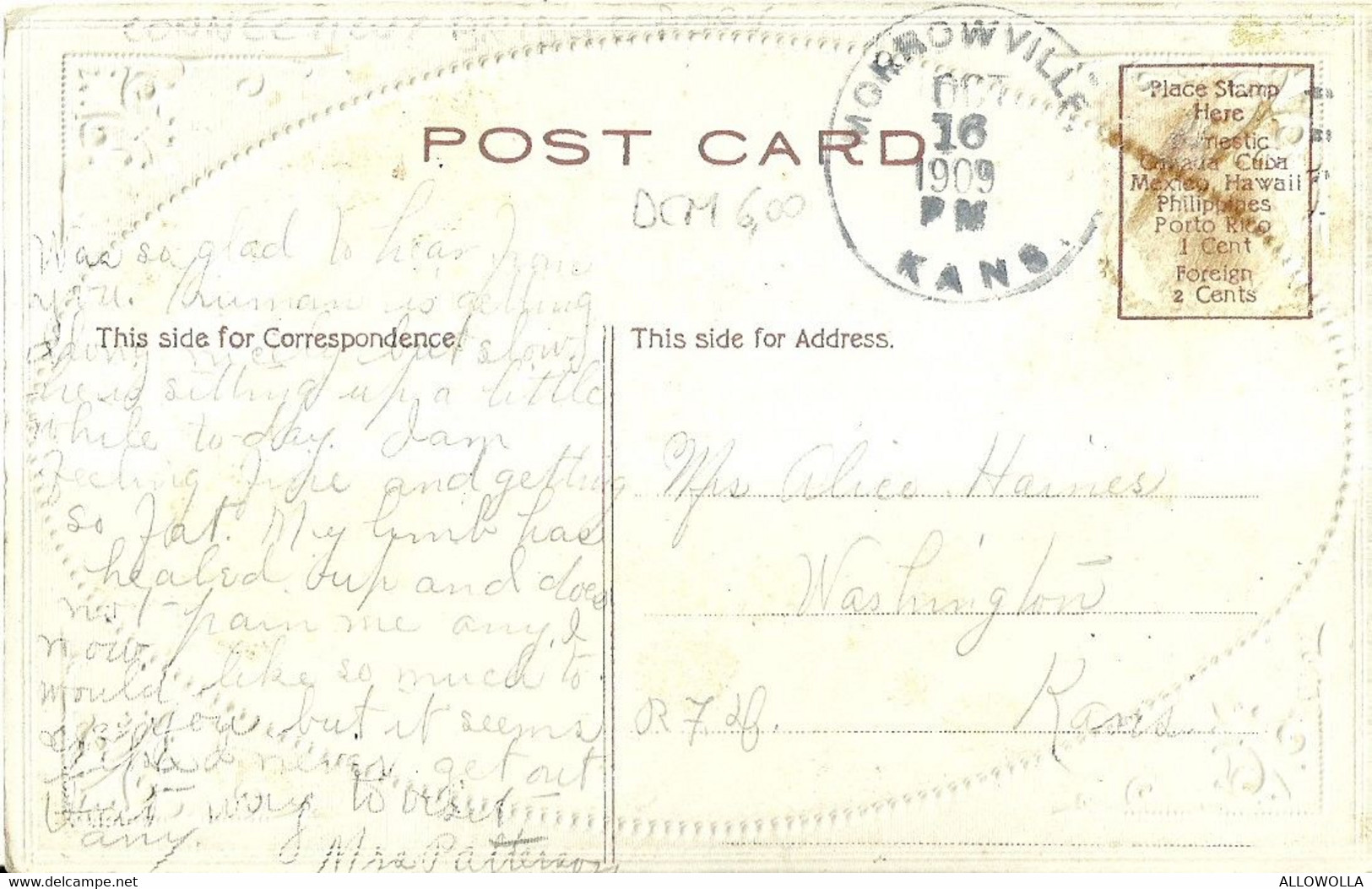 10578 "PENFIELD REEF LIGHT-FAIRFIELD-CONNECTICUT"-VERA FOTO -CART SPED 1909 - Bridgeport