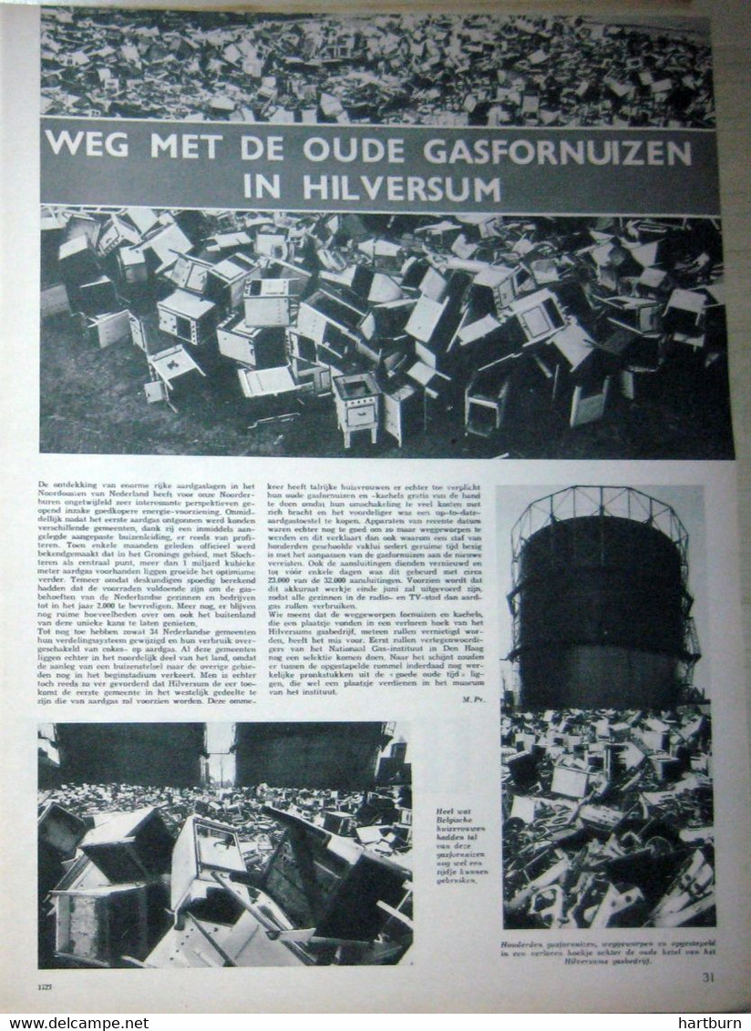 Weg Met De Oude Gasfornuizen In Hiversum (11.06.1964) - Otros & Sin Clasificación