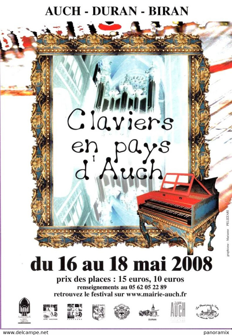 CC °_ Musique - 32 Auch - Claviers En Pays D'Auch - Centre Saint-Pierre - 2008 - Muziek En Musicus