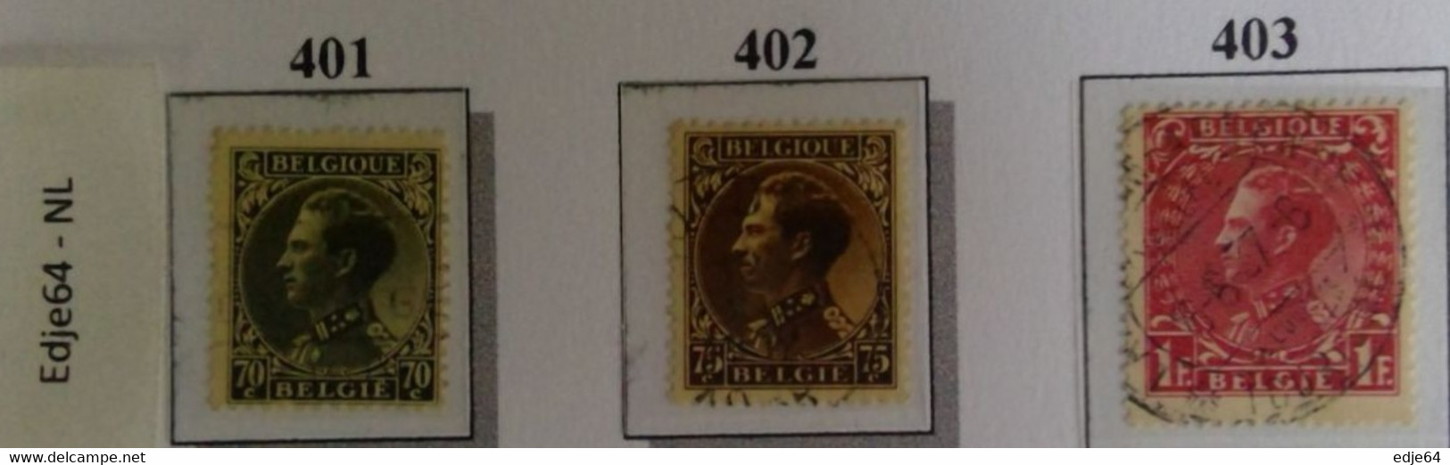 België 1934 Frankeerzegels Leopold III - 1934-1935 Leopold III