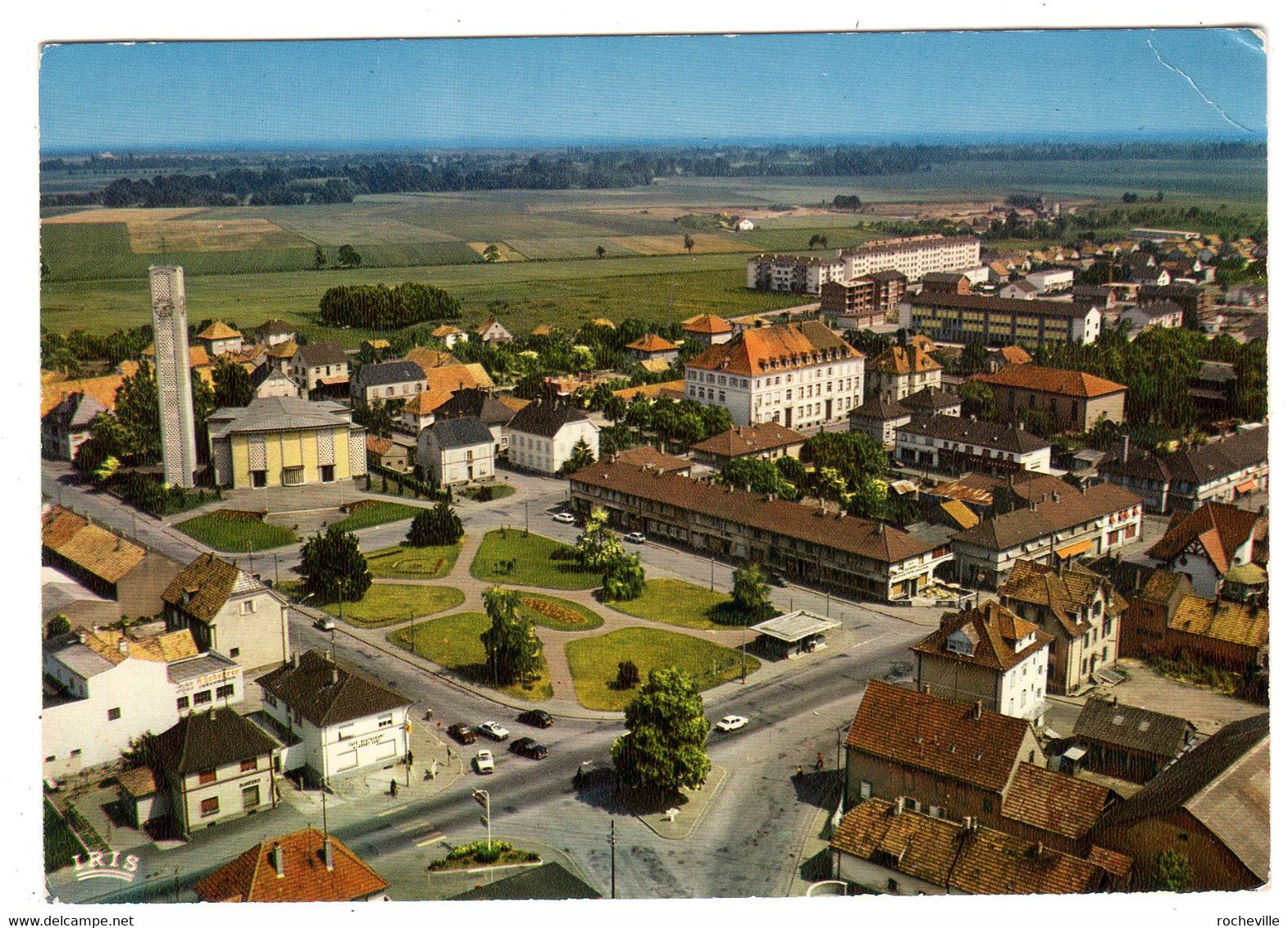 68-WITTENHEIM- La Place Thiers- Cpsm -Scans Recto-verso - Wittenheim