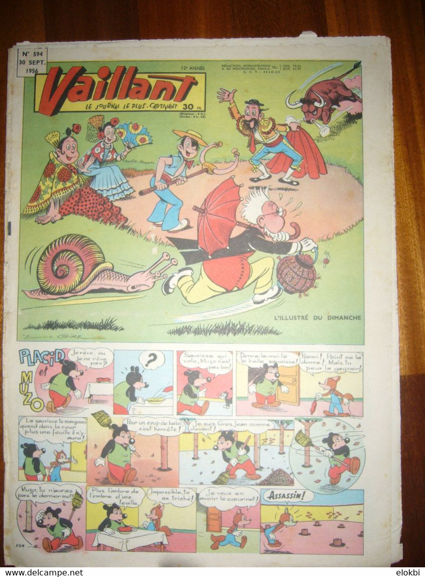 Vaillant N°594 Du 30 Septembre1956 - Vaillant