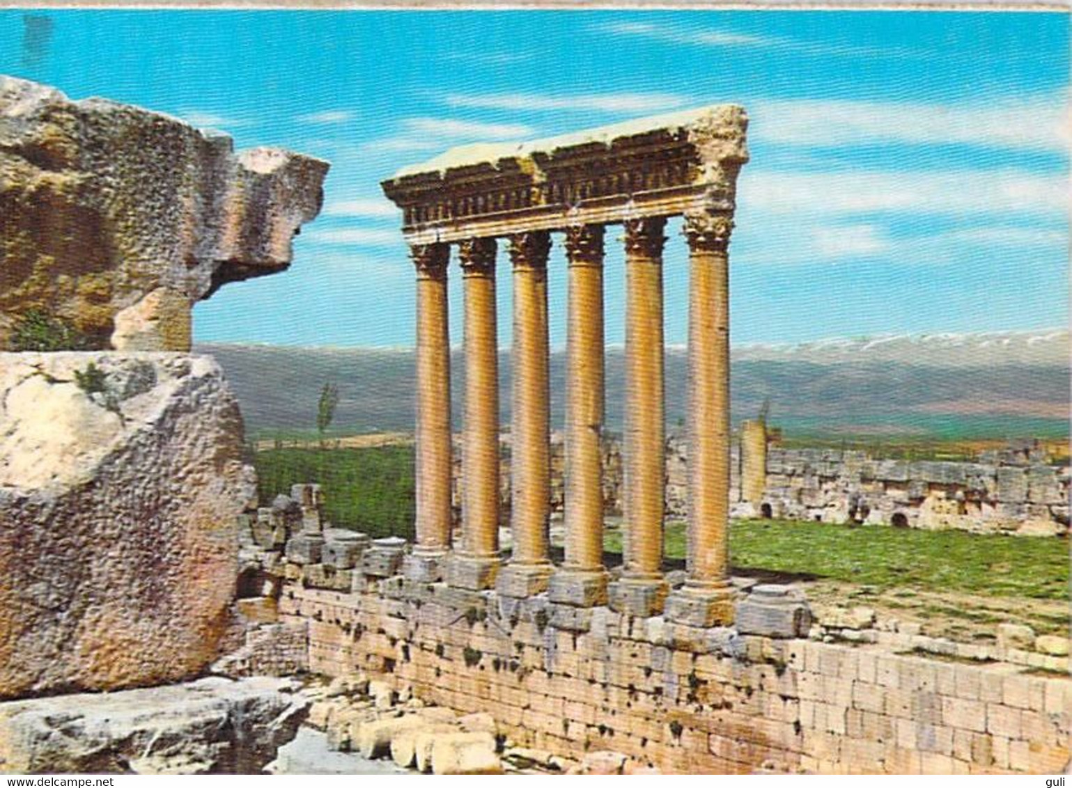 Asie > Liban Lebanon BAALBEK  Les Six Colonnes De Jupiter (ruines Romaines) Timbre Stamp LIBAN - Etat = Voir Description - Lebanon