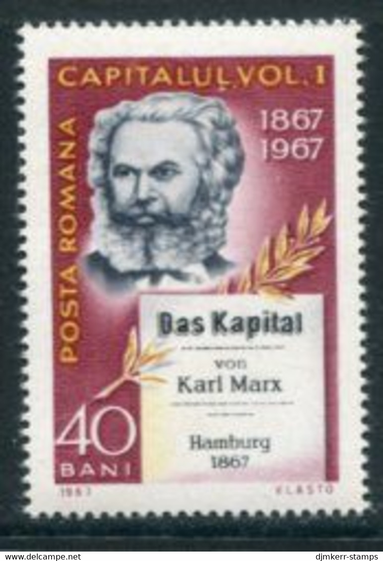 ROMANIA 1967 Centenary Of Karl Marx Book MNH / **.  Michel 2629 - Unused Stamps