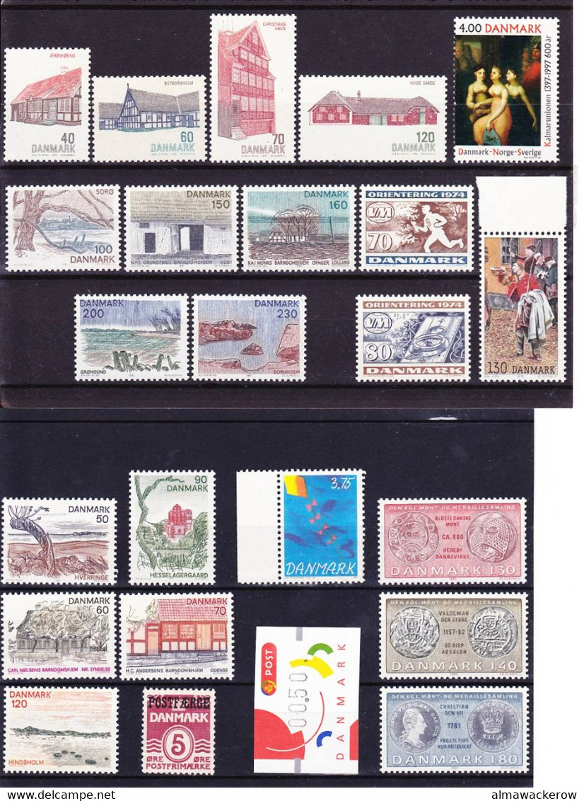 Denmark 1948-1997 Big Lot Of Sets And Stamps MNH ** - Sammlungen