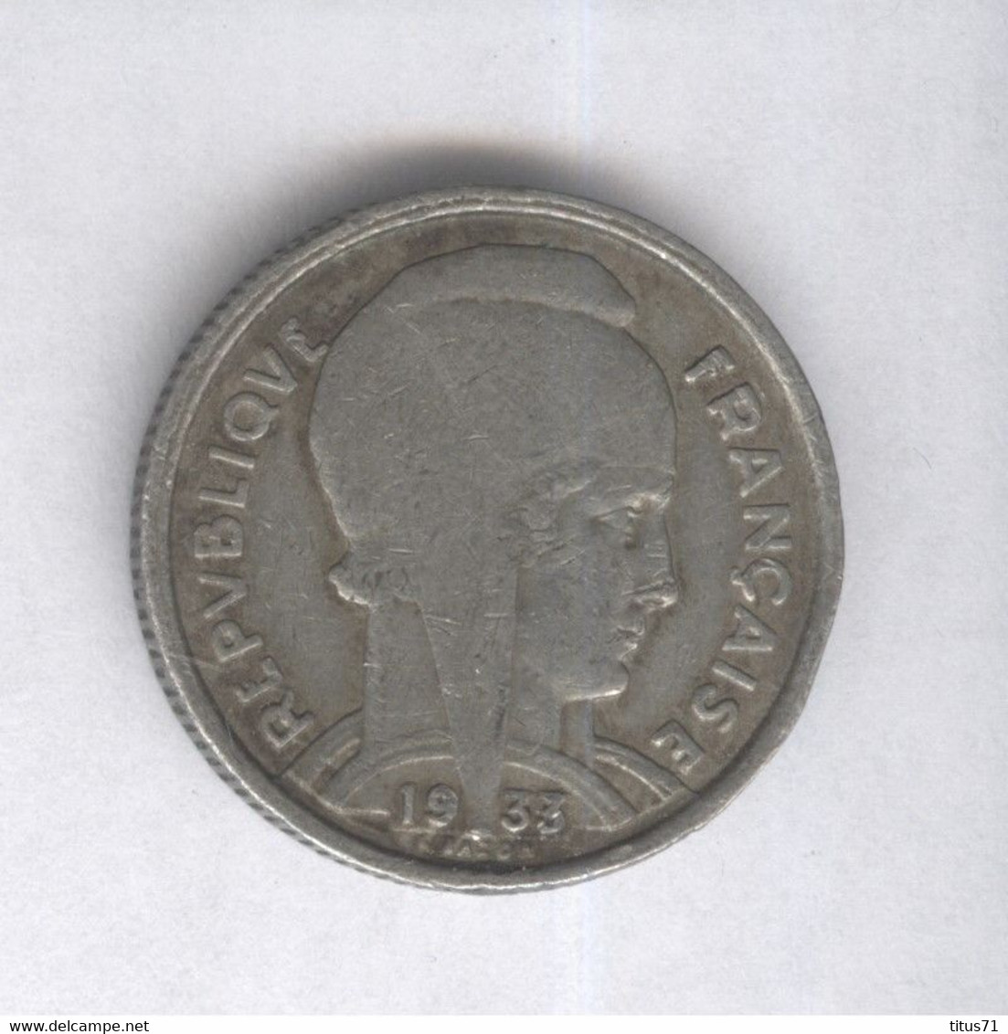 Fausse 5 Francs France 1933 Frappée - Bedoucette - Poids 5,81Gr. - Exonumia - Varianten En Curiosa