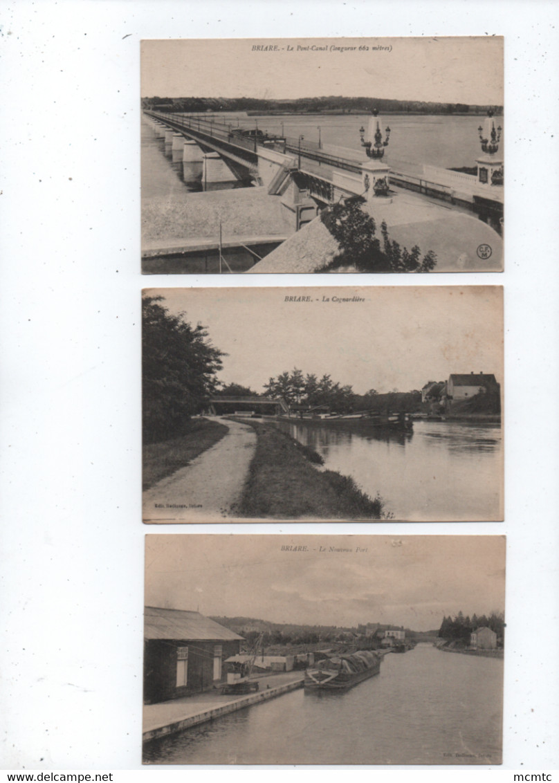 7 Cartes -  Péniches , Péniche - Briare  -( Loiret) - Péniches