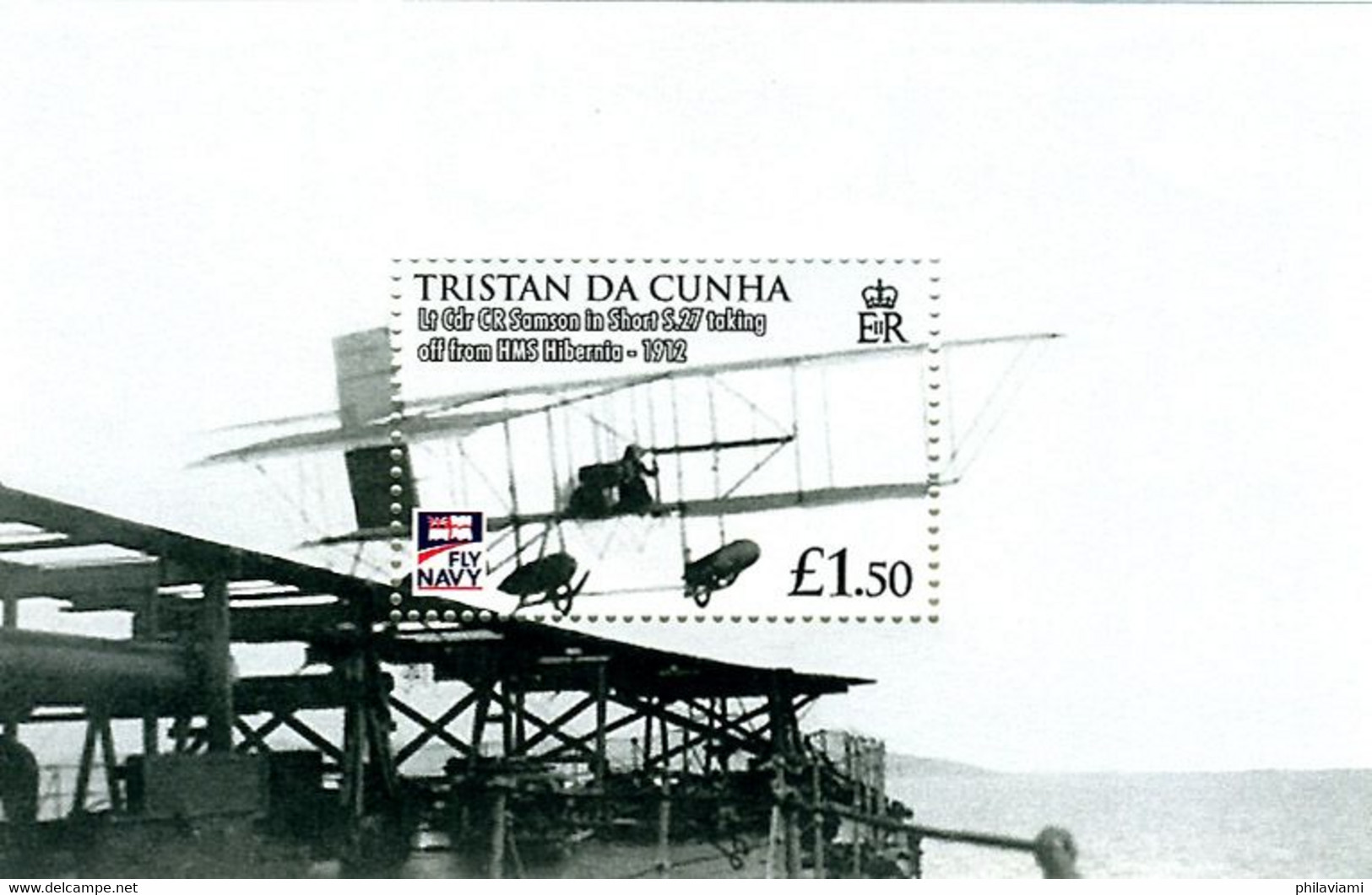 Tristan Da Cunha 2009 Fly Navy 100 Ans Years  Airplane Avion Embarqué Short S-28 - Airplanes