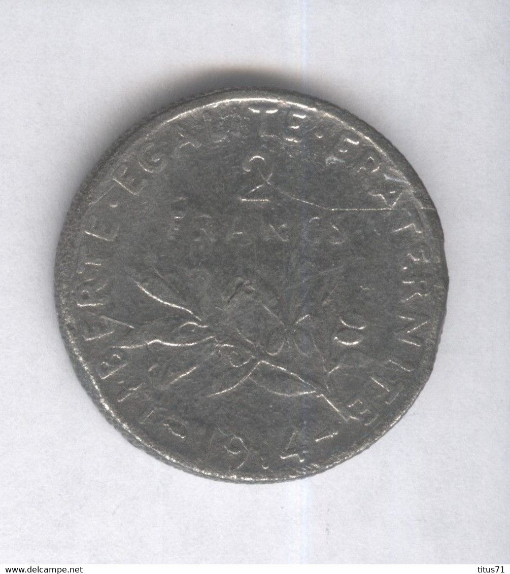 Fausse 2 Francs France 1914 Moulée - Exonumia - Varietà E Curiosità