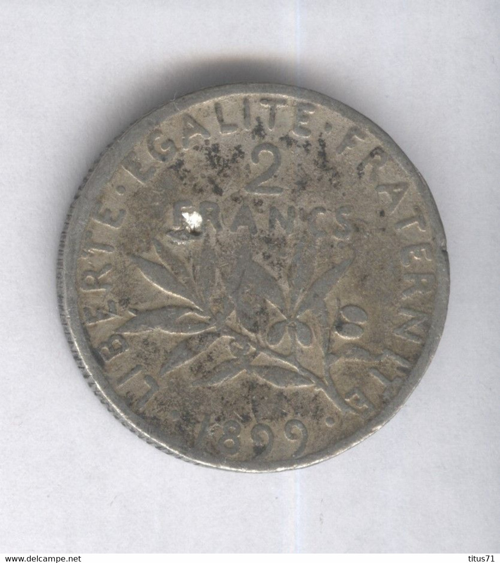 Fausse 2 Francs France 1899 Moulée - Exonumia - Varianten En Curiosa