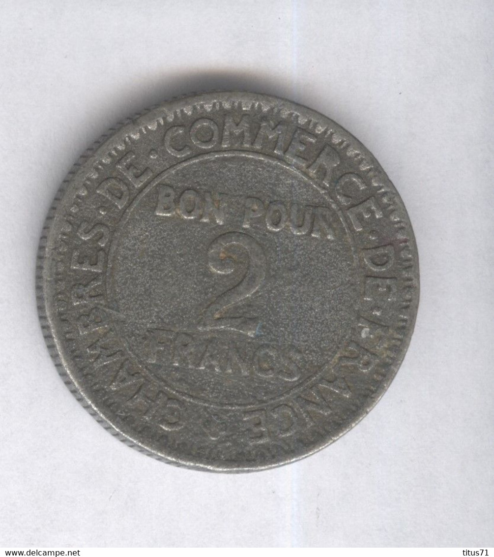 Fausse 2 Francs France 1923 Moulée - Exonumia - Variétés Et Curiosités