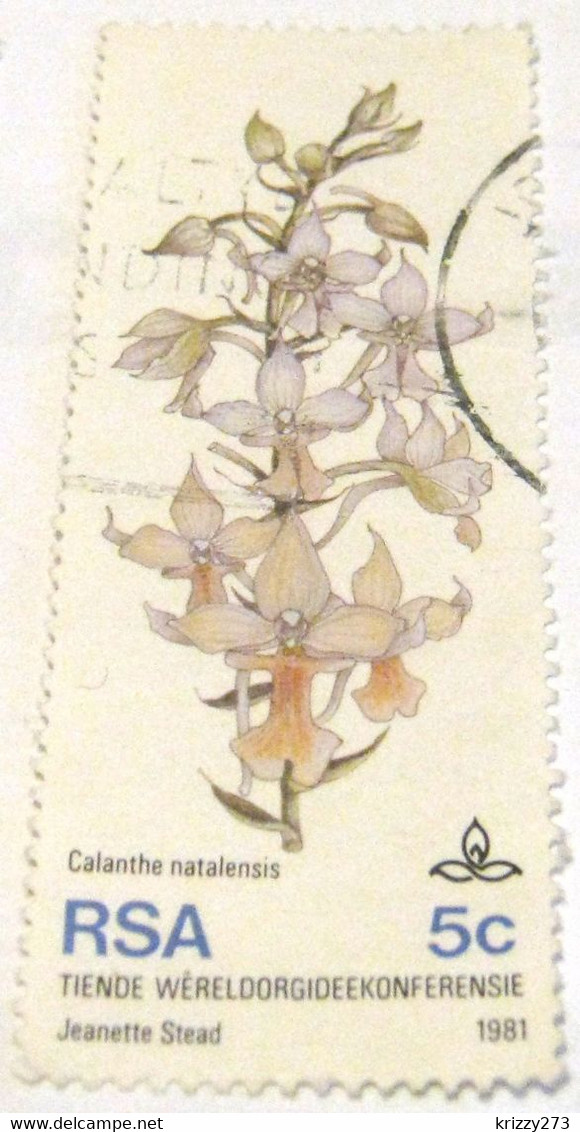 South Africa 1981 10th World Orchid Conference Calanthe Natalensis 5c - Used - Sonstige & Ohne Zuordnung