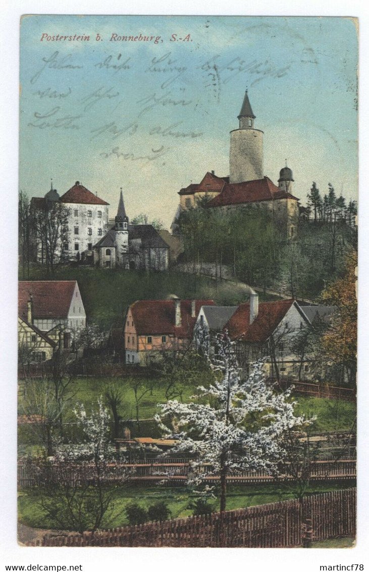 Posterstein B. Ronneburg S.A. Postkarte Ansichtskarte Altenburger Land - Ronneburg