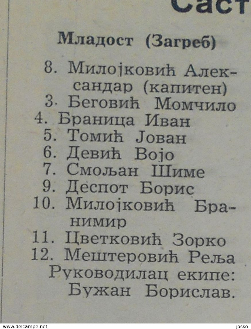 YUGOSLAVIA BASKETBALL CHAMPIONSHIP 1948 programme - FD Jedinstvo Enotnost Ljubljana (Olimpija) Proleter Mladost Metalac