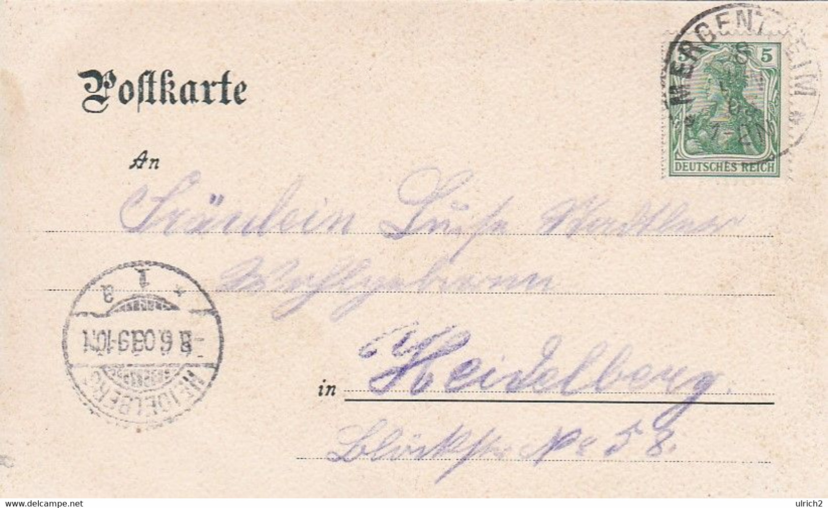 AK Mergentheim - Schloss - 1903 (52770) - Bad Mergentheim