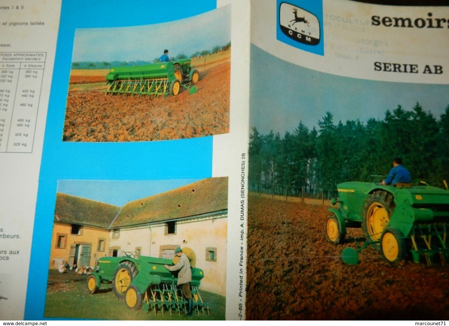 DÉPLIANT COMMERCIAL TRACTEUR JOHN DEERE SEMOIRS EN LIGNE - Tractors