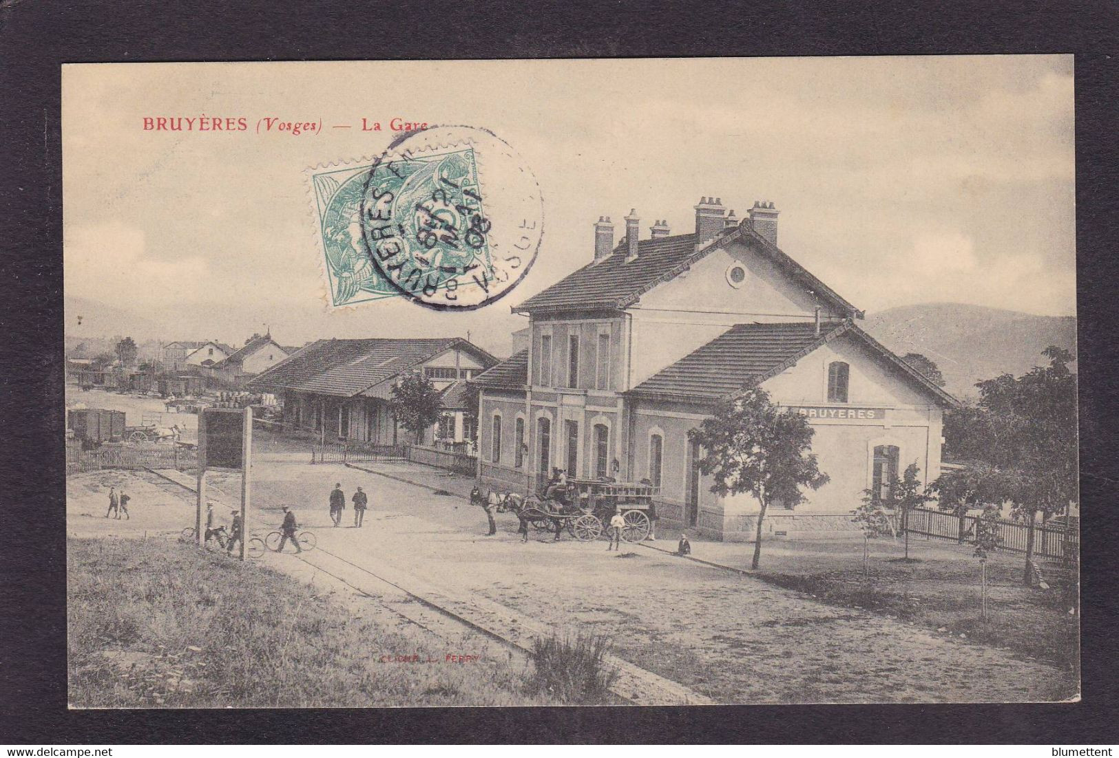 CPA [88] Vosges Bruyeres La Gare Circulé - Bruyeres