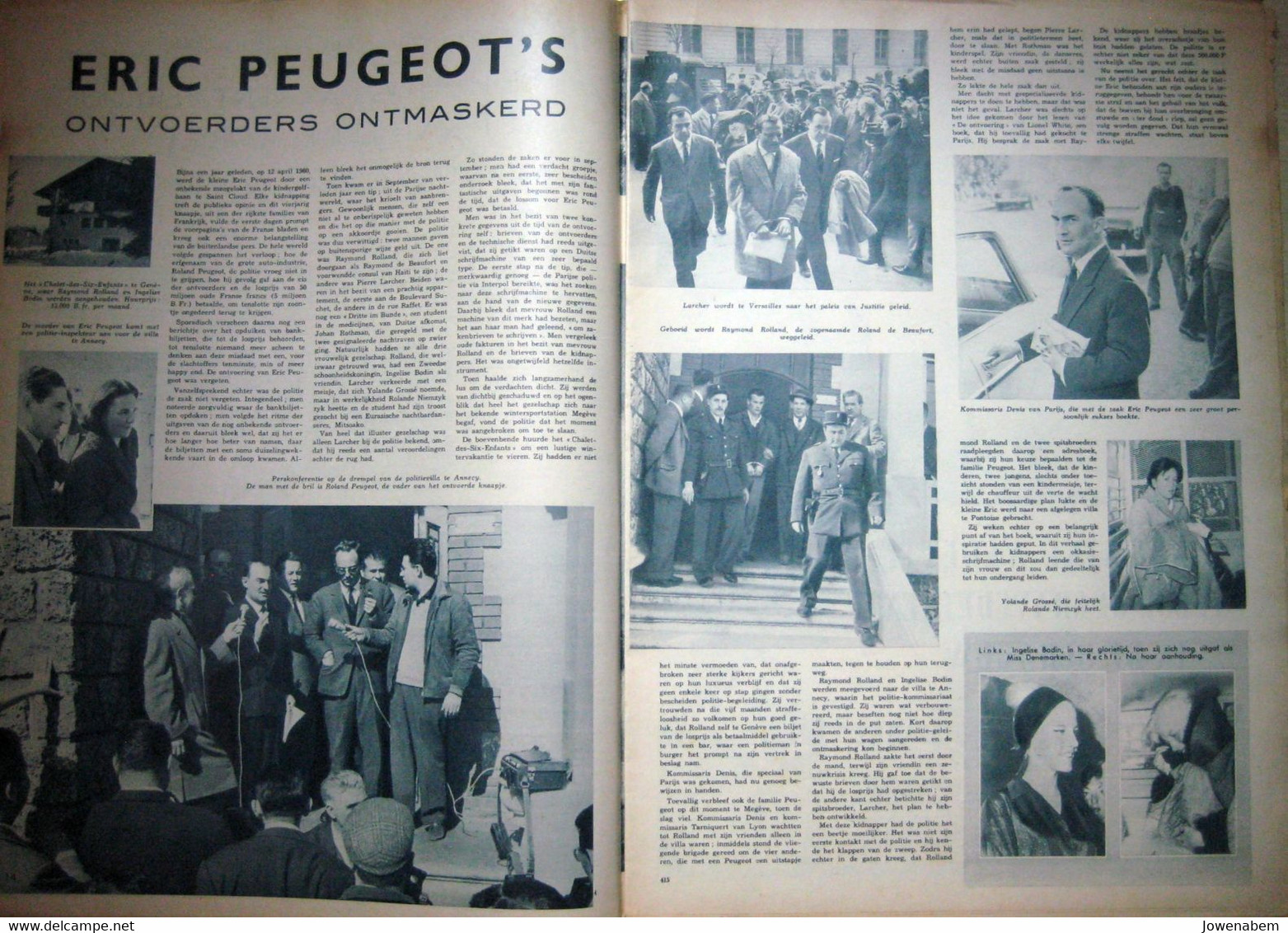Eric Peugeot (16.03.1961) Ontvoerders Ontmaskerd. Roland Peugeot, Valentigney - Altri & Non Classificati