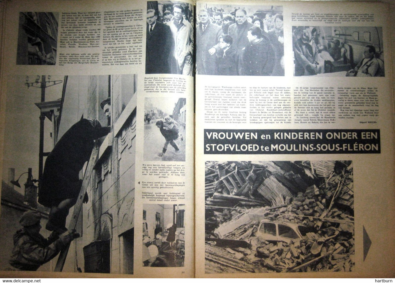 Wallonie Vecht Tegen Het Water Van Samber En Maas. (09.02.1961) Namen - Namur, Moulins-sous-Fléron, Luik. - Altri & Non Classificati