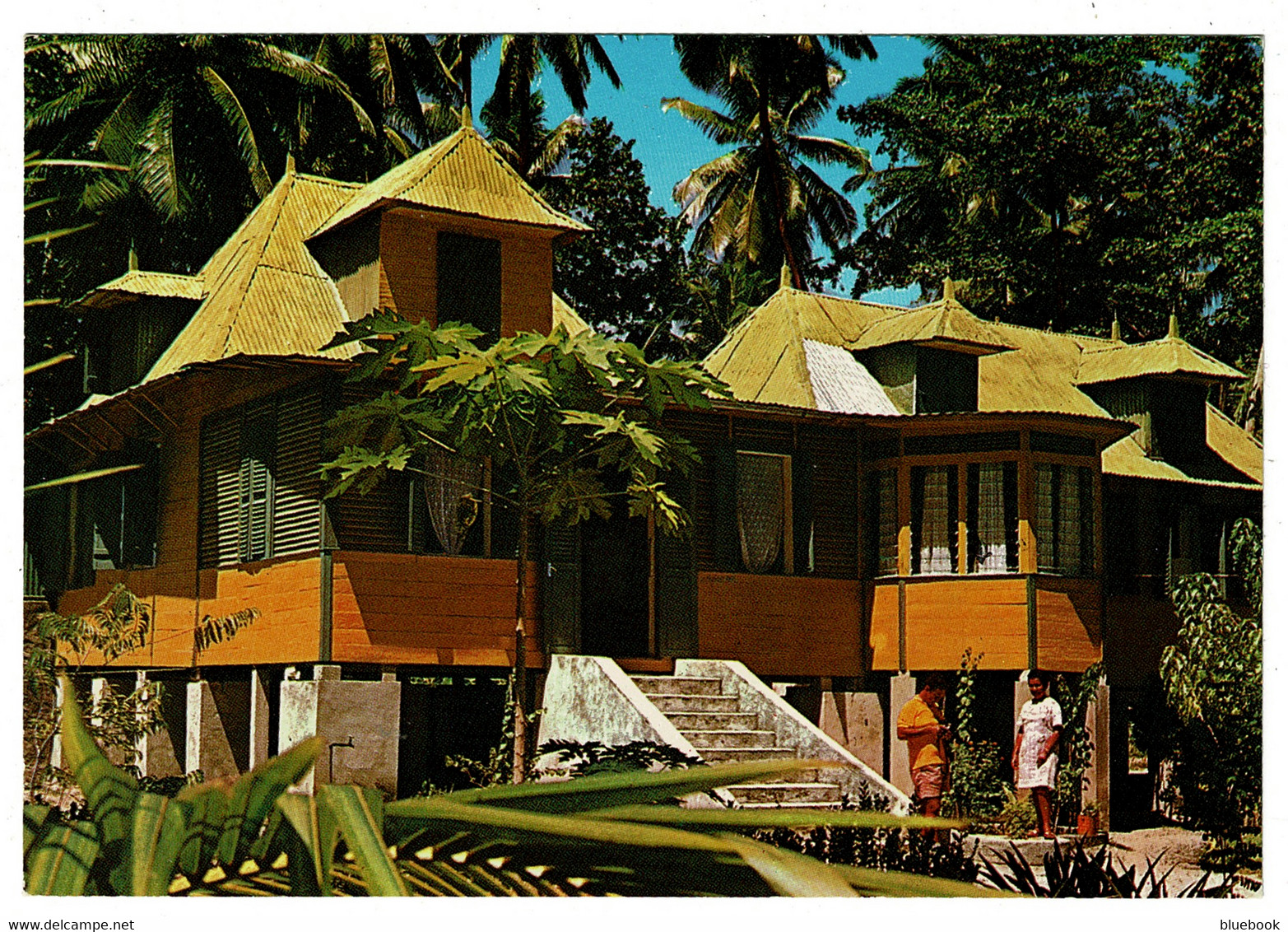 Ref 1427 - Seychelles Postcard - Old Style House On La Digue - Seychelles