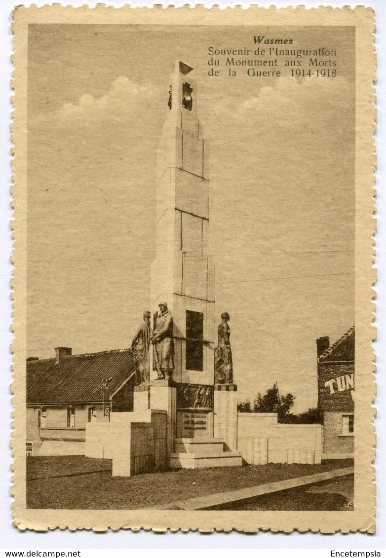 CPA - Carte Postale - Belgique - Wasmes - Souvenir De L'Inauguration Du Monument Aux Morts   (DG14818) - Colfontaine