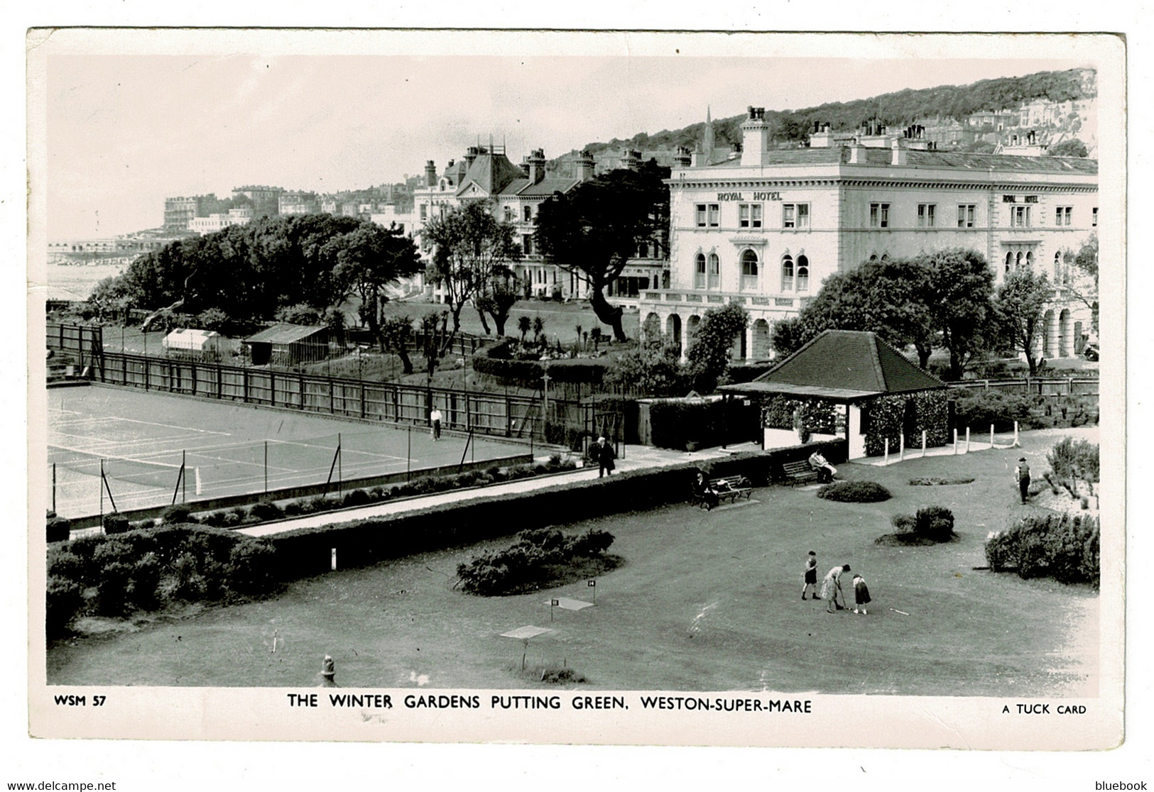 Ref BB 1429  - 1951 Raphael Tuck Real Photo Postcard - Golf Putting Green - Weston-Super-Mare - Weston-Super-Mare