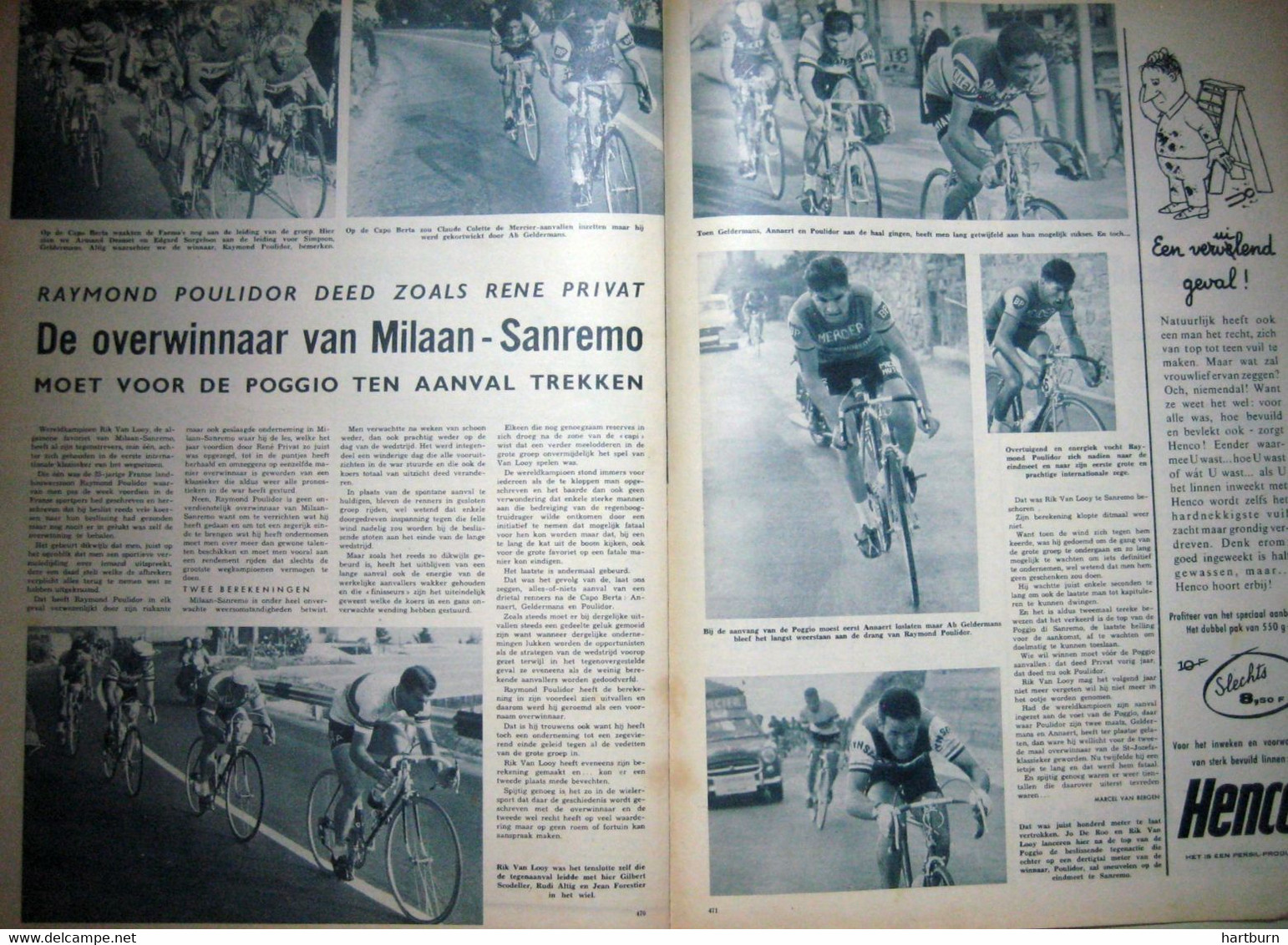 Voetbal Belgie - Frankrijk (23.03.1961) Prinsenpark - Parc Des Princes.+ Wielrennen Milaan - Sanremo - Autres & Non Classés