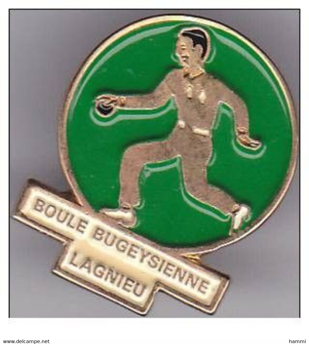 SP215 Pin's Pétanque Boule Bugeysienne Lagnieu Bugey Ain Achat Immédiat - Pétanque