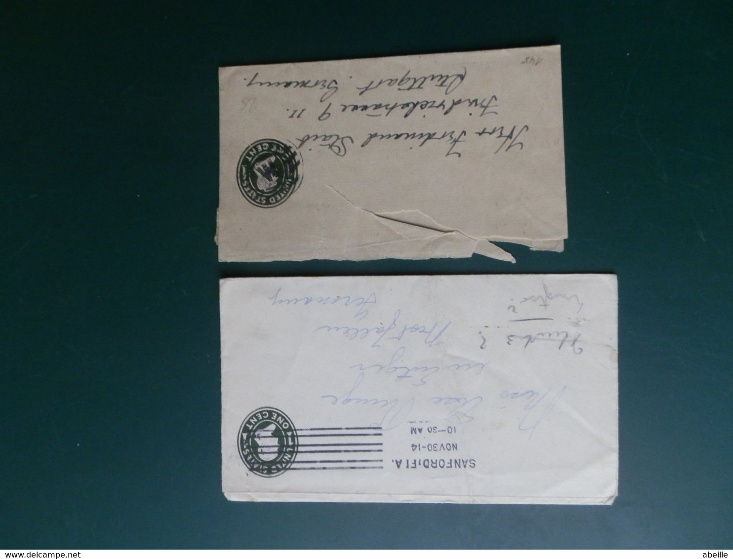 KARTONNEN DOOS  C/LOT48:2 ENVELOPPES OBL. - 1921-40