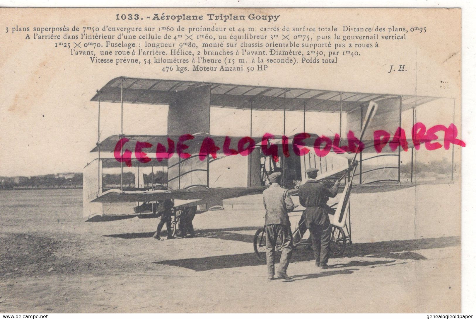 AVIATION-  L' AEROPLANE TRIPLAN GOUPY - AVION - Altri & Non Classificati