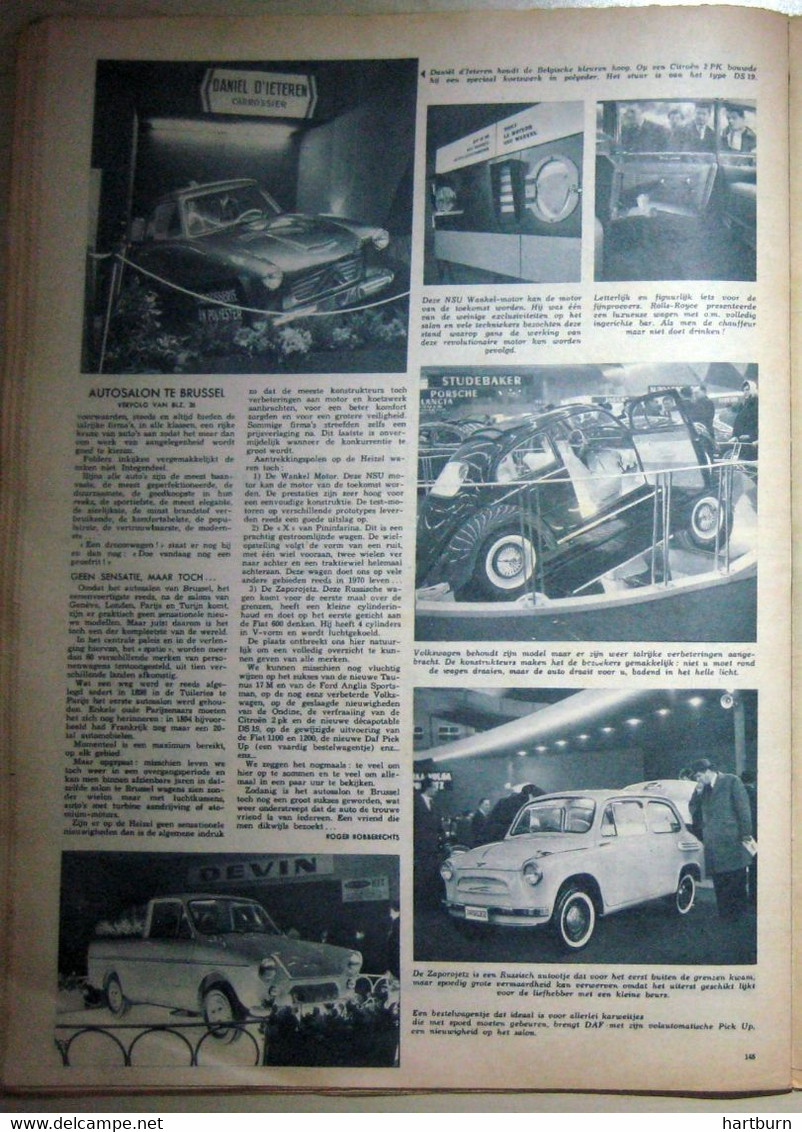 Autosalon Te Brussel - Bruxelles (26.01.1961) - Autres & Non Classés