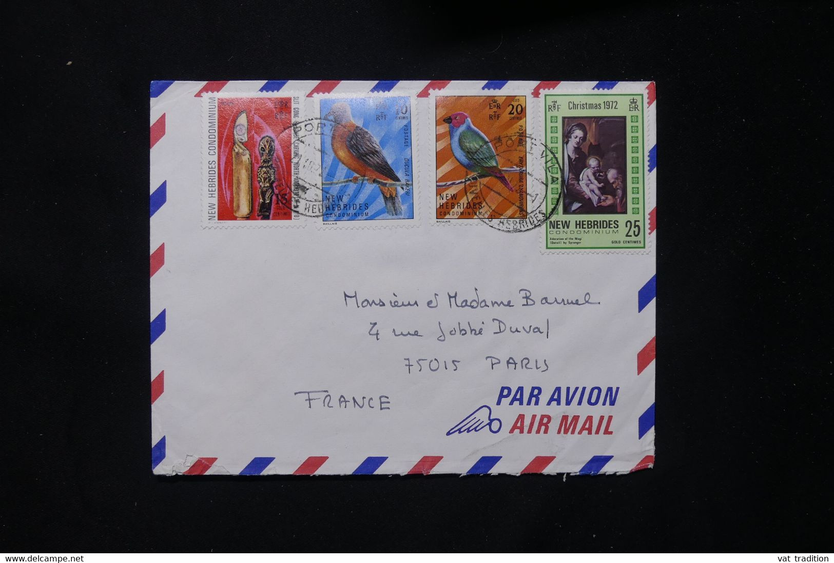 NOUVELLE HEBRIDES - Enveloppe De Port Vila En 1972 Pour Paris, Affranchissement Varié - L 77817 - Brieven En Documenten