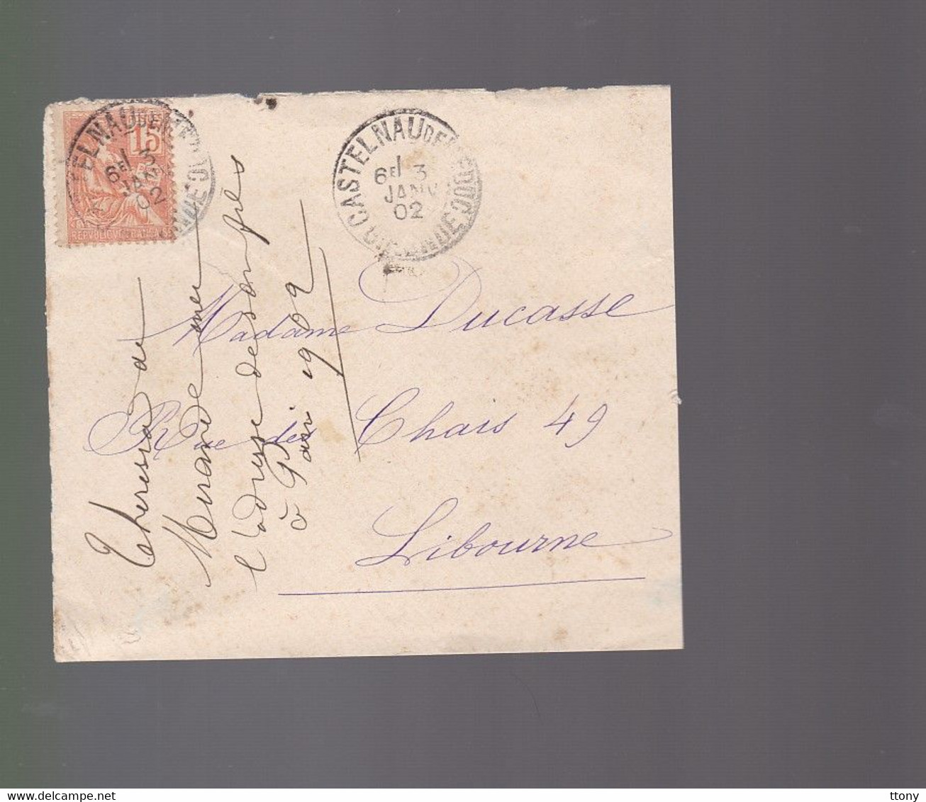 (19 enveloppes 13 timbres  type Mouchon   n°125  retouché 1902 & 6 timbres  n° 117    sur devant enveloppe .cover