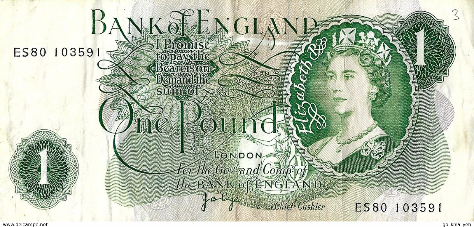 ANGLETERRE  1970 1 Pound - P.374g TTB VF - Other & Unclassified