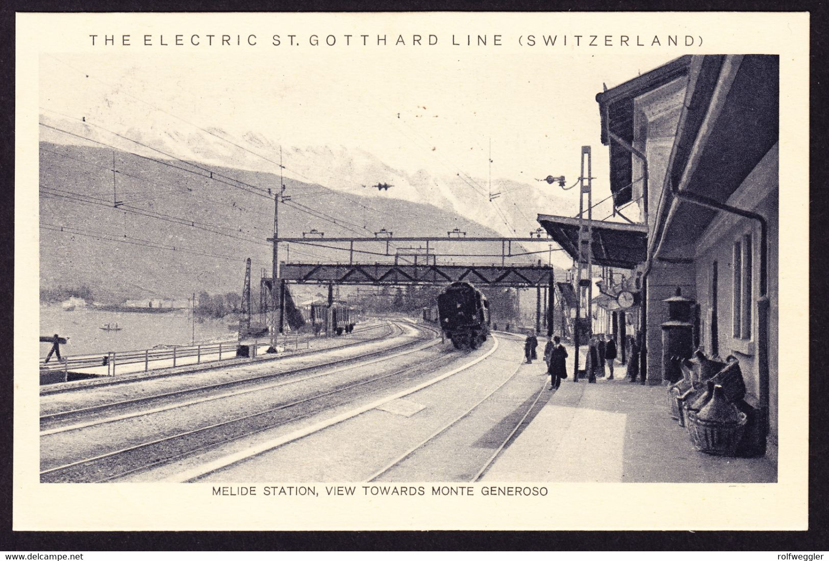 Um 1920 Bahnhof Melide Mit Eisenbahn Ungelaufene AK - Melide