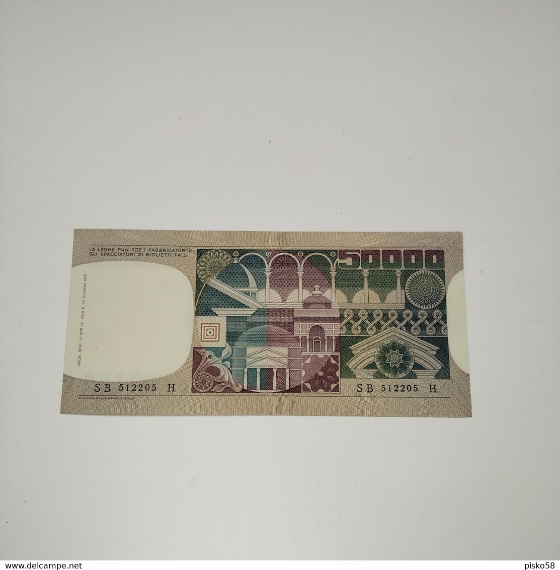 ITALIA - P 107c 50000L 11/4/1980 AUNC - 50000 Liras