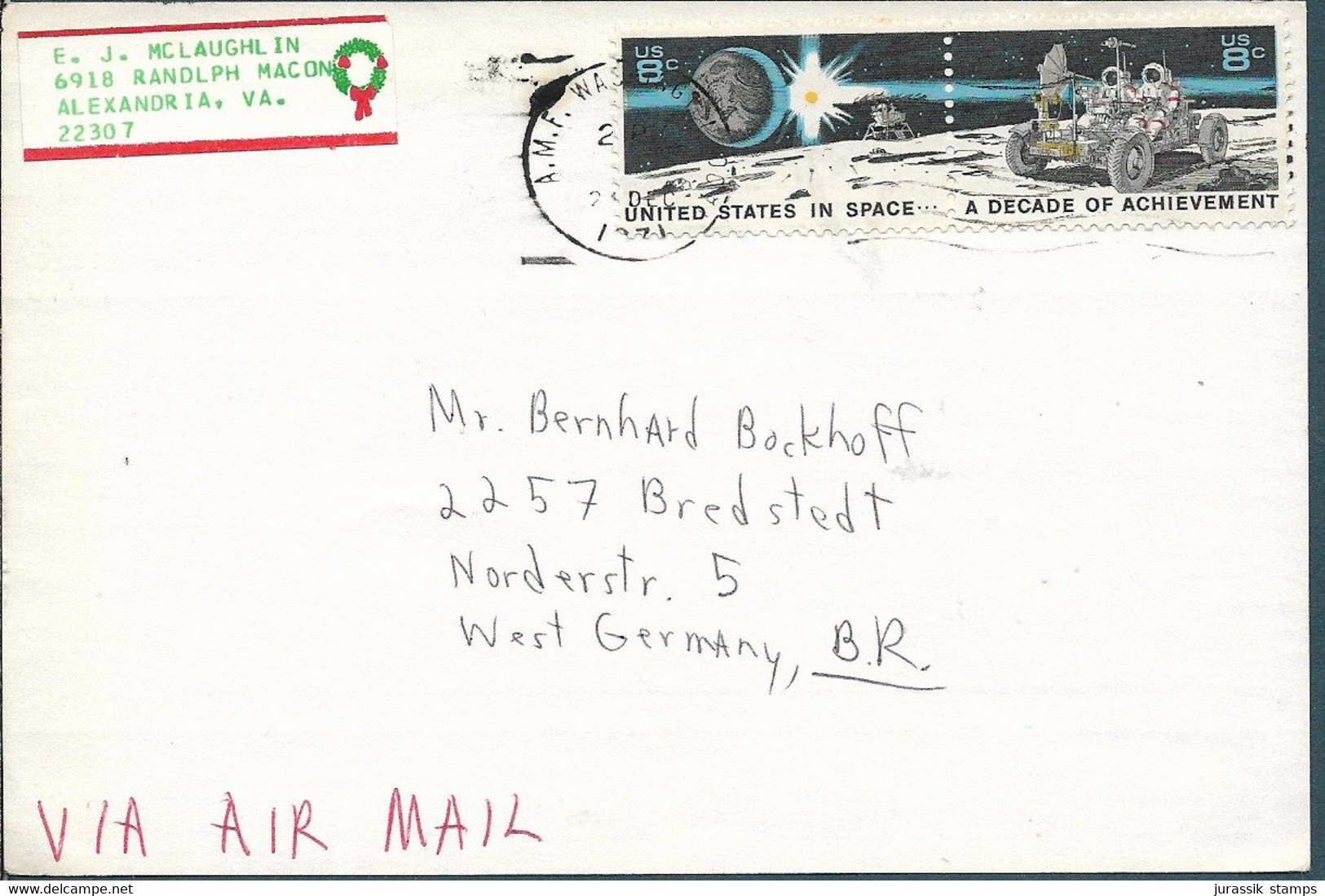 USA - 1971 CARD TO GERMANY - SPACE  - 1022 - North  America