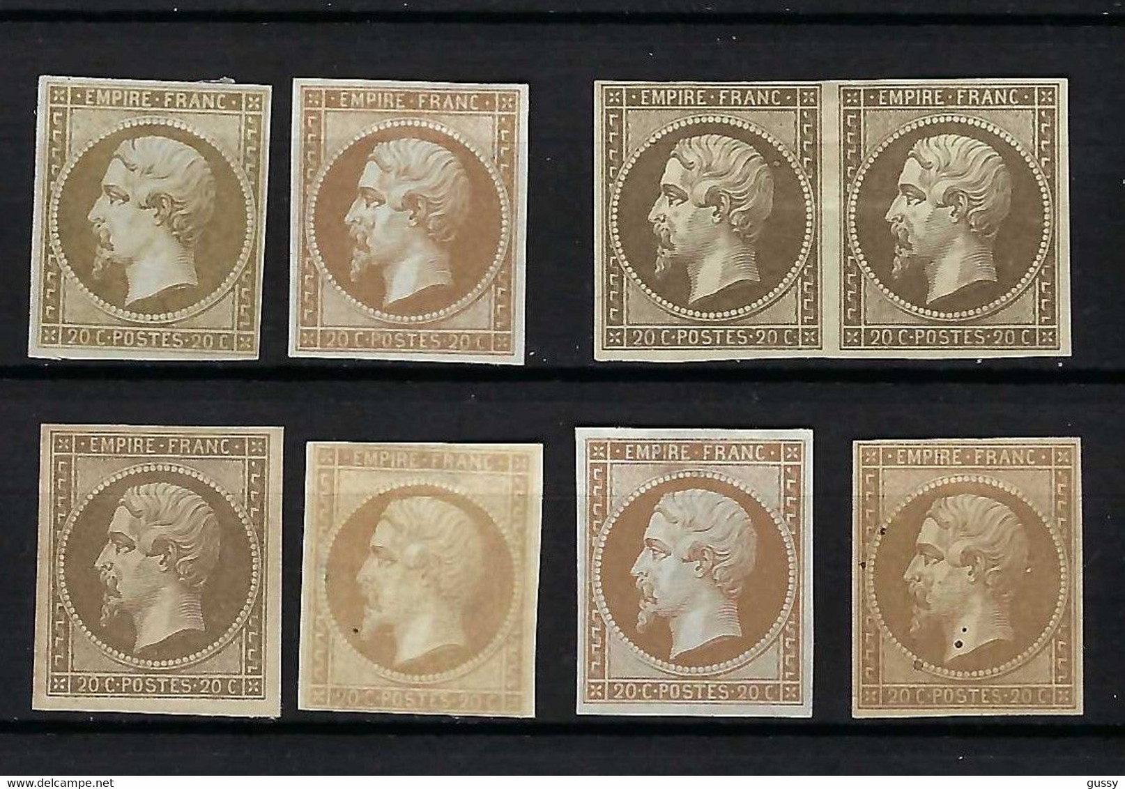 FRANCE Essais 1854: Napoléon De 20c Dans Tous Ses états - Color Proofs 1900-1944