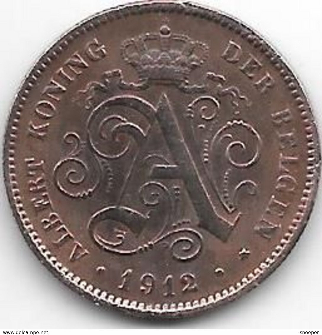 *belguim 2 Centimes 1912  Dutch Vf++ - 2 Centimes