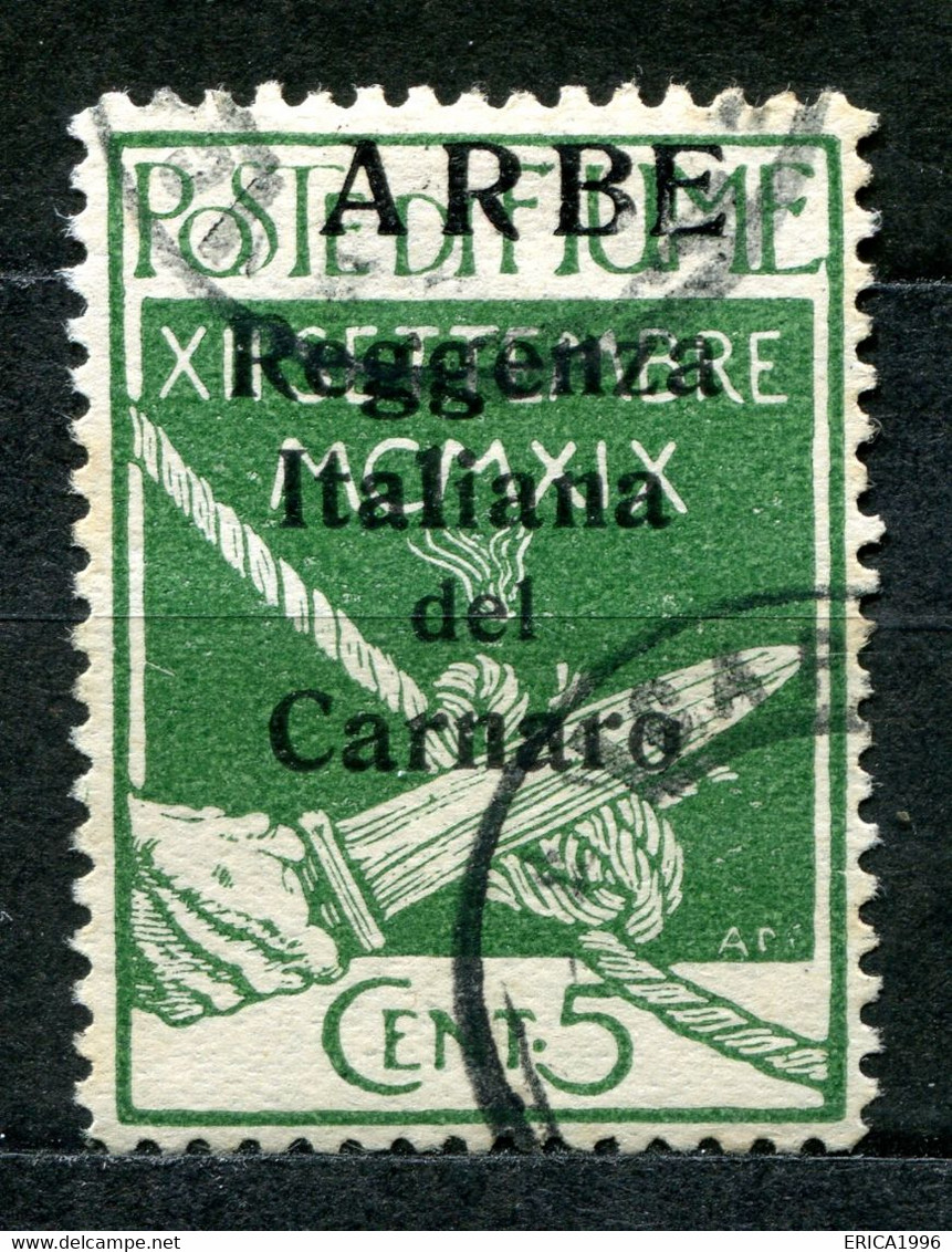 Z2130 ITALIA ARBE 1920 Reggenza Italiana Del Carnaro, Cent. 5, Sassone 1, Usato, Valore Catalogo € 300, Ottime Condizion - Arbe & Veglia